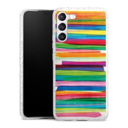 Silikon Glitter Case transparent-silber