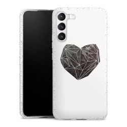 Silikon Glitter Case transparent-silber