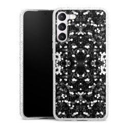 Silikon Glitter Case transparent-silber