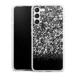 Silikon Glitter Case transparent-silber