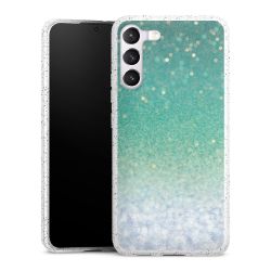 Silikon Glitter Case transparent-silber