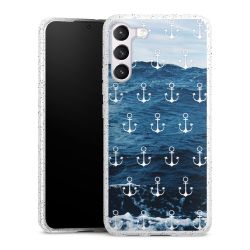 Silikon Glitter Case transparent-silber