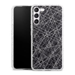 Silikon Glitter Case transparent-silber