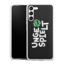 Silikon Glitter Case transparent-silber