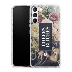 Silikon Glitter Case transparent-silber