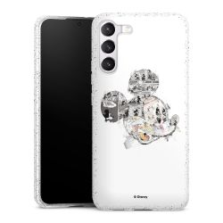 Silikon Glitter Case transparent-silber