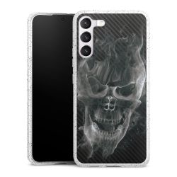 Silikon Glitter Case transparent-silber