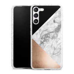 Silikon Glitter Case transparent-silber