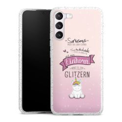 Silikon Glitter Case transparent-silber