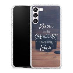 Silikon Glitter Case transparent-silber