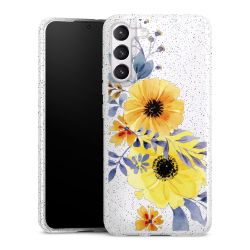 Silikon Glitter Case transparent-silber