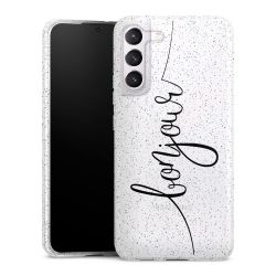 Silikon Glitter Case transparent-silber