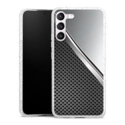 Silikon Glitter Case transparent-silber