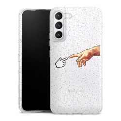 Silicone Glitter Case silver glitter