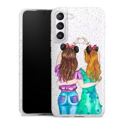 Silikon Glitter Case transparent-silber