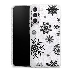 Silikon Glitter Case transparent-silber