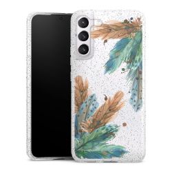 Silikon Glitter Case transparent-silber