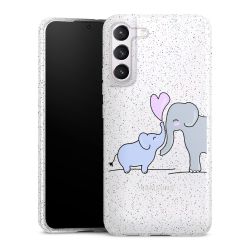 Silicone Glitter Case silver glitter