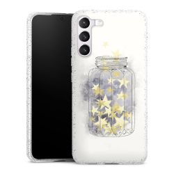 Silikon Glitter Case transparent-silber