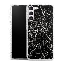 Silikon Glitter Case transparent-silber