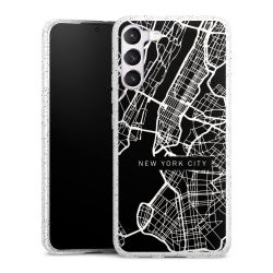 Silikon Glitter Case transparent-silber