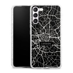 Silikon Glitter Case transparent-silber