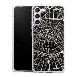 Silikon Glitter Case transparent-silber