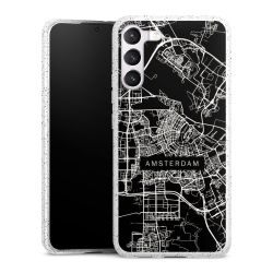 Silikon Glitter Case transparent-silber