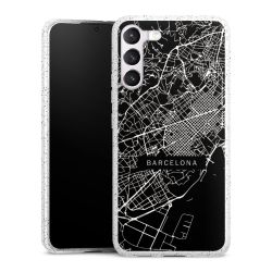 Silikon Glitter Case transparent-silber