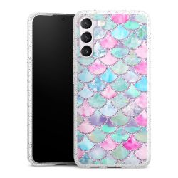 Silikon Glitter Case transparent-silber