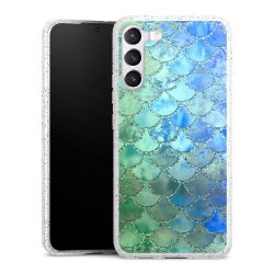 Silikon Glitter Case transparent-silber