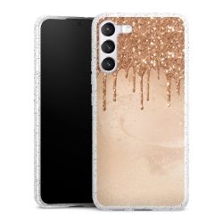 Silikon Glitter Case transparent-silber