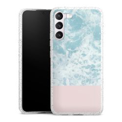 Silikon Glitter Case transparent-silber