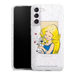 Silikon Glitter Case transparent-silber