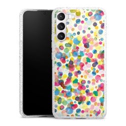 Silikon Glitter Case transparent-silber