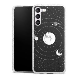 Silikon Glitter Case transparent-silber