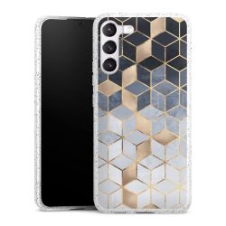 Silikon Glitter Case transparent-silber