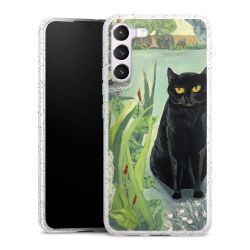 Silikon Glitter Case transparent-silber