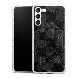 Silikon Glitter Case transparent-silber