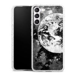 Silikon Glitter Case transparent-silber