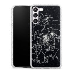 Silikon Glitter Case transparent-silber