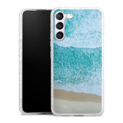 Silikon Glitter Case transparent-silber