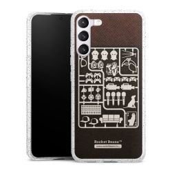 Silikon Glitter Case transparent-silber