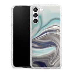 Silikon Glitter Case transparent-silber