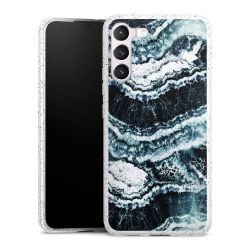 Silikon Glitter Case transparent-silber