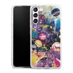 Silikon Glitter Case transparent-silber