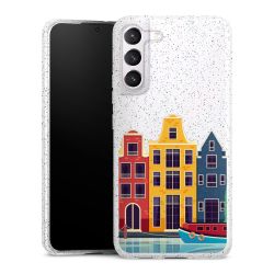 Silikon Glitter Case transparent-silber