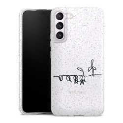 Silikon Glitter Case transparent-silber