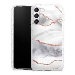 Silikon Glitter Case transparent-silber