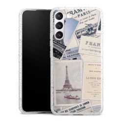 Silikon Glitter Case transparent-silber